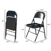 VOLIX Metal Folding Chairs Steel Frame with Double Hinged for