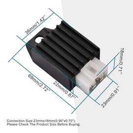 GOOFIT 4 Pin 12V AC Voltage Regulator Rectifier with 4 Wires for Motorcycle ATV Moped Scooter Go Kart