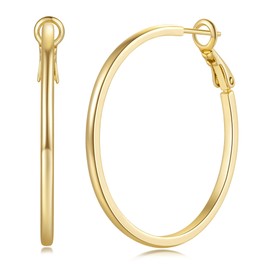 SANDRA REDD Gold Hoop Earrings 14K Gold Earrings for Women