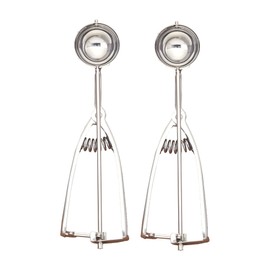 Mrs. Anderson's Baking Cookie Ice Cream Scoop No.40, 18/8 Stainless Steel, Set of 2, 0.8-Ounce, Silver