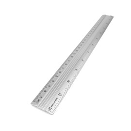 D.RECT 30cm Aluminium Ruler | School Office Home | Silver