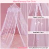 Beinou Bed Canopy for Girls with Timer Remote Canopy Bed