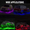 RGB LED Rock Lights Kit, YCHOW-TECH 4 Pods Underglow Multicolor