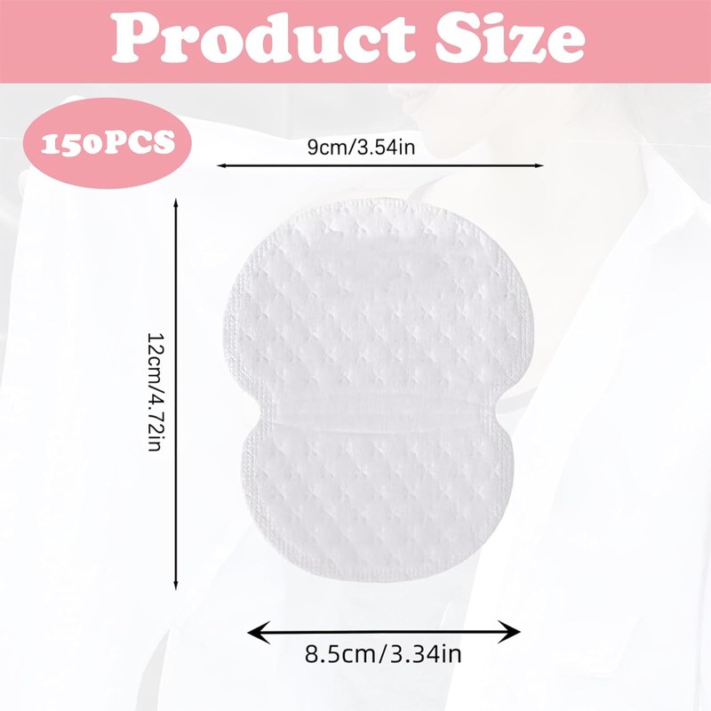 150 PCS Armpit Sweat Pads, Sweat Pads for Women and