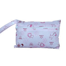 Nappy Bag, Wet Bags, Waterproof, Organiser Bag, Wet Bag, Reusable Wet Bag, Laundry Bag, Wet and Dry Changing Bag for Toddlers, Nappies, Travel, Gym, Beach, Pool, 15 x 22.5 cm