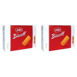 Lotus Biscoff Cookies 2 Boxes (4 Packets per Box) 8.8OZ EACH Packet, 35.2OZ Box