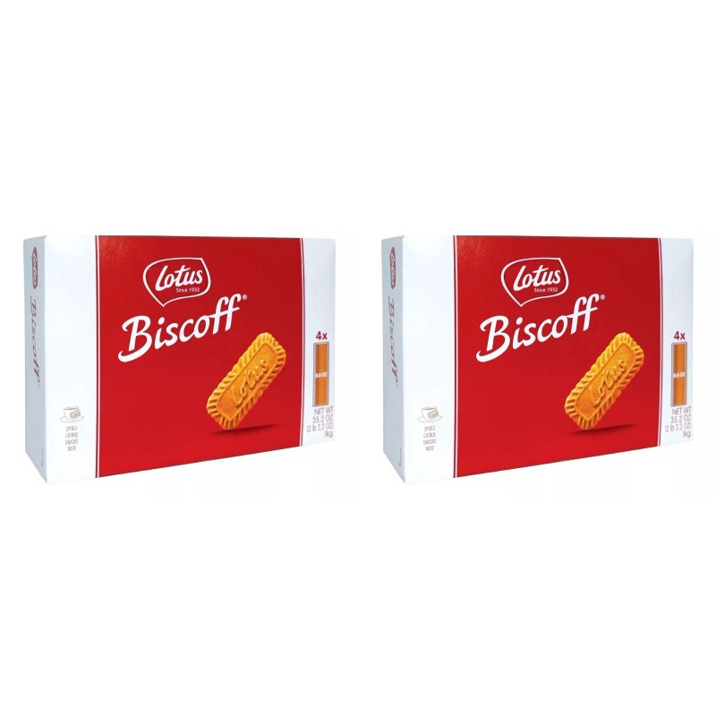 Lotus Biscoff Cookies 2 Boxes (4 Packets per Box) 8.8OZ