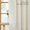 NICETOWN Natural Linen Curtains 84 inch Long 2 Panels Set,