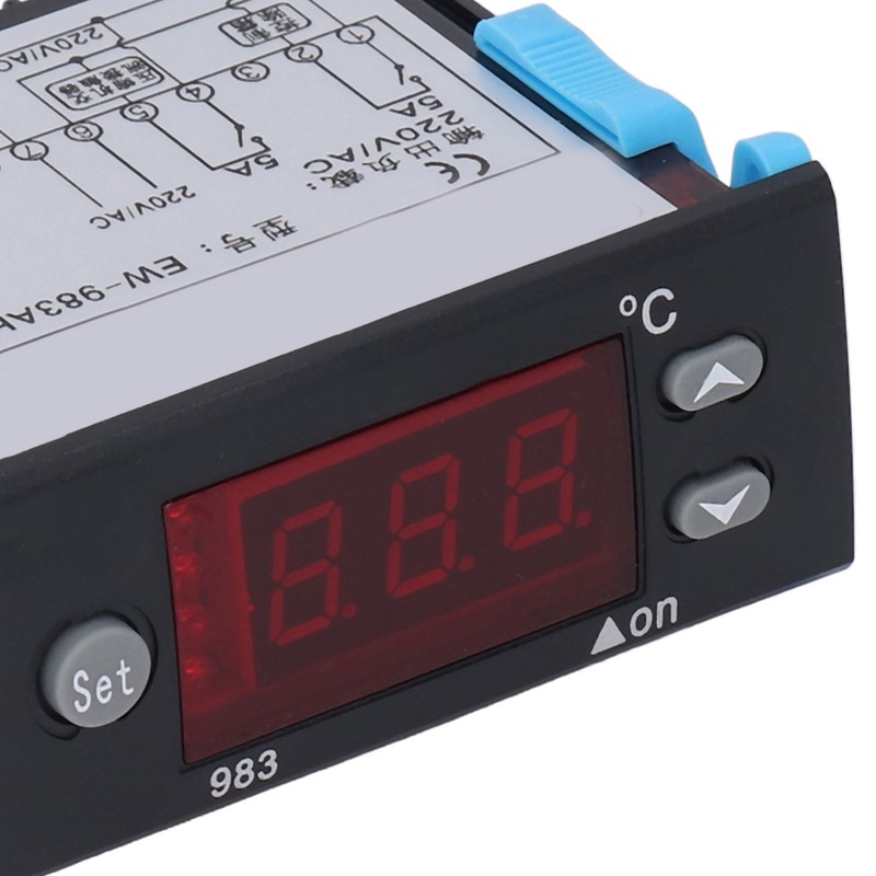 Temperature Controller Cooling Heating Multifunctional Thermostat with Dual Sensor AC220V