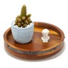 Acacia Wood Lazy Susan - 10 Inch Decorative Turntable for