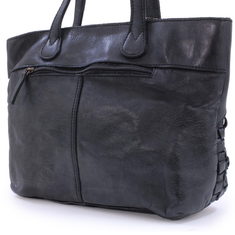 Catwalk Collection Handbags - Woven Leather Shoulder Bag For Women