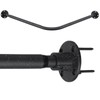 Corner Shower Curtain Rod, 30"-44.3" x 30"-44.3" Adjustable L Shaped
