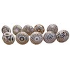 Pushpacrafts Xfer 10 Pcs Gold White Vintage Ceramic Flower Furniture