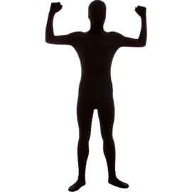 VSVO Men's and Women's Second Skin Zentai Full Bodysuit Costume (Black, Large)
