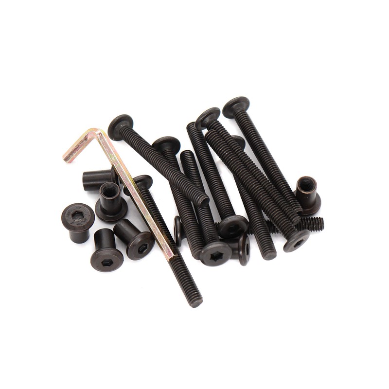 binifiMux 10-Pack M6x65mm Black Socket Cap Screws Barrel Nuts Kit