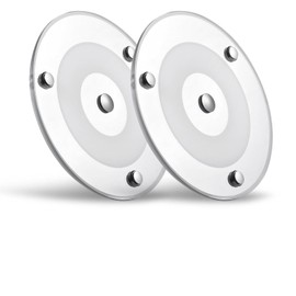 Obeaming 2 Pack 12V LED Ceiling Dome Light 400LM, 4.75" Dimmable Interior Light for RV Boat Camper Van Travel Trailer Truck Sailboat Interior Lighting, Surface Mount & Touch Switch(Cool White)