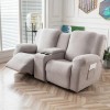 Unbranded Recliner Loveseat Cover with Middle Console Sofa slipcover, Stretch