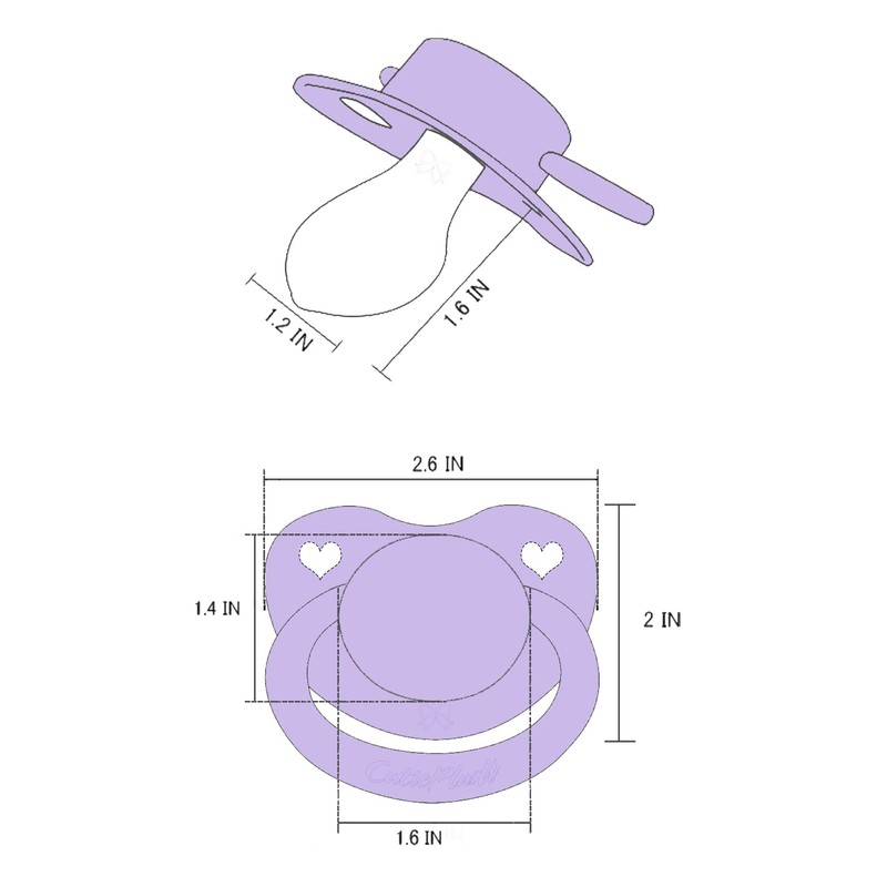 CutiePlusU Adult Size Dummy - Large Teat Shield Pack of
