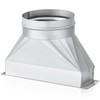 Tandefio 3-1/4" x 10" x 6'', 6" Diameter Galvanized Transition