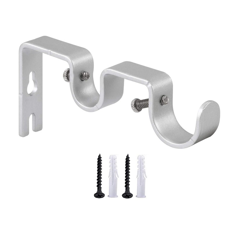 Anndason Heavy Duty Curtain Rod Brackets Double Curtain Rod Brackets