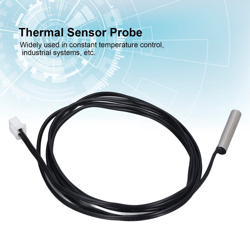 10Pcs Thermistor Sensor NTC Temp Temperature Probe 5x25mm Cylindrical Head
