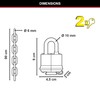 Master Lock Chain Lock 40 mm Weather Tough Padlock 6