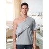 Unisex V-Neck Post Shoulder Surgery Recovery Shirt with Magnetic Buttons