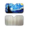 EUGU Car Windshield Sunshade,Van Gogh Starry Sky Heat Shield Sun