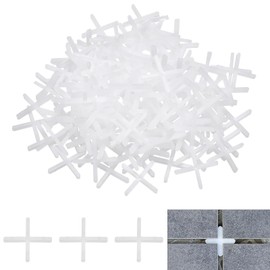 sourcing map 800Pcs Tile Spacers, 2mm 3/32" Cross Shape Wall Floor Tile Spacer, White
