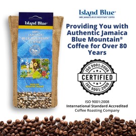 Island Blue 100% Jamaica Blue Mountain Whole Beans Coffee (16oz)