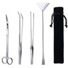 Fistoy Aquarium Aquascaping Tool, Long Tweezers Scissors Spatula, 4 in