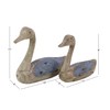 Deco 79 Wood Duck Decorative Sculpture Home Decor Statues, Set
