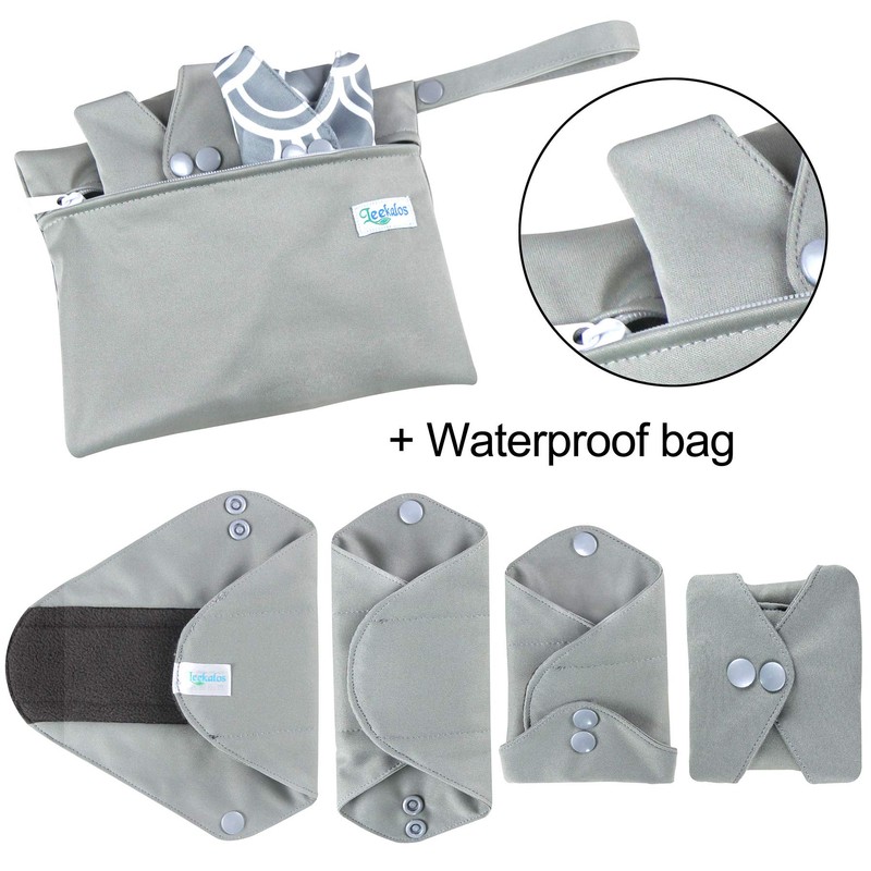 Leekalos Reusable Bamboo Cloth Pads - Light Incontinence Pads -
