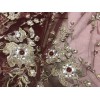 Wowfabric4less123 BurgundyGold Rhinestone Embroidery French Lace Fabric 50” Width Sold