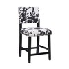 Linon Cole Black Wood 24" Seat Height Counter Stool with