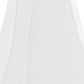 PIKOPIKO Rectangle Lamp Shade, (6×8)×(11×14)×11"Pure White Linen Lampshade for Table Lamp Floor Lamp, Bell Cut Corner Lamp Shade