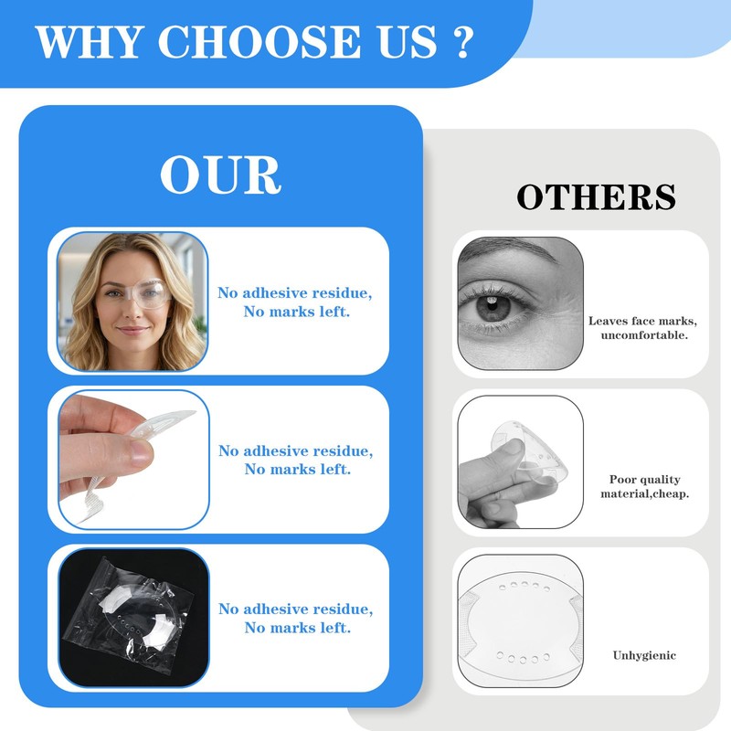 6Pcs Clear Eye Cover After Cataract Surgery Breathing Hole Self-Adhesive