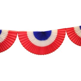 10 Foot Tissue Bunting Garland, Red White Blue