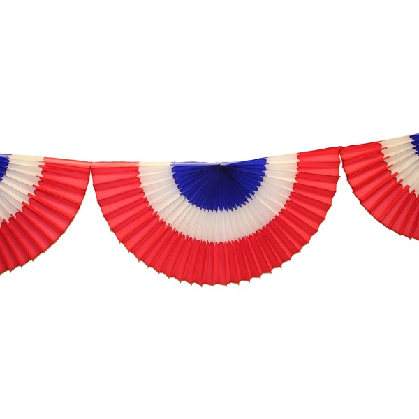 10 Foot Tissue Bunting Garland, Red White Blue