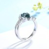 Natural Moss Agate Gemstone Genuine 925 Sterling Silver Ring for