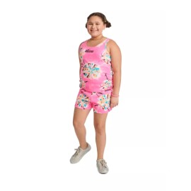 Justice NWT JUSTICE 2-Piece Girls L 12-14 Outfit Tank Top & Shorts Set HOT PINK