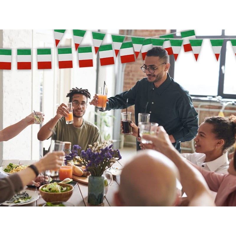 Italy Flag, Rectangular and Triangular Flags Bunting for Hanging, 60