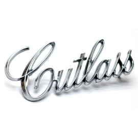 BBRP NEW 1971-77 Olds "Cutlass" Front Fender Script Badge Emblem Chrome Trim USA-MADE
