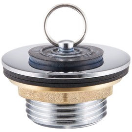 Kakudai 4121-25 Ura-Threaded Bath Stopper with Rubber Stopper