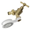 Outside tap kit,20mm mdpe wallplate/Elbow Backplate+ bib tap+PTFE Tape,Brass Garden