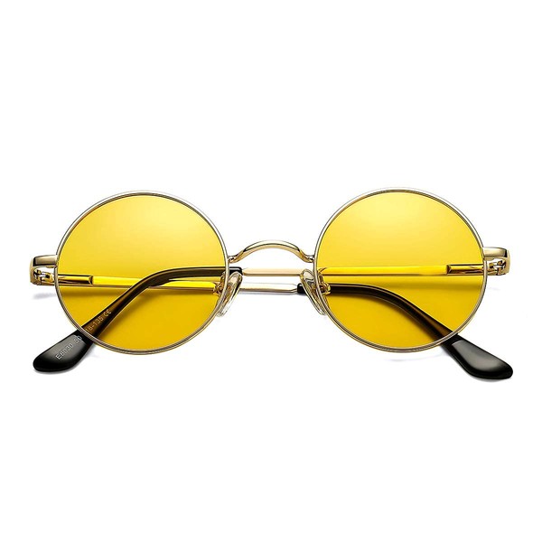 Pro Acme Retro Small Round Polarised Sunglasses for Men Women,