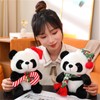 Champracer Panda Cuddly Toy, Cuddly Soft Cartoon Panda with Christmas