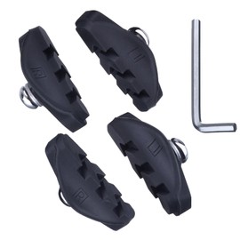 Wjelet 2 Pairs V Bike Brake Pads, Road Bike Brake Pads, 50mm C-type Calipers,with Installation Tool, Reliable in Wet Conditions for Mountain and Road Bikes