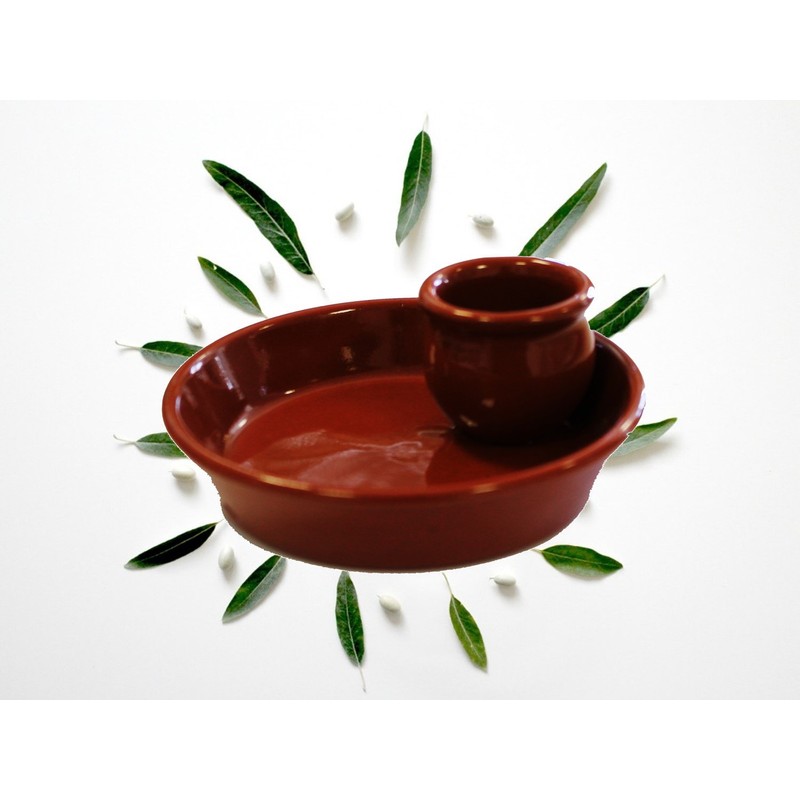 Fackelmann Small Olive Wood Plate, Ceramic, Brown, Plato Aceitunero