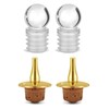 Dasher Tops,Glass Bottle Stoppers, Plastic Funnel for Bitters Bottle (4